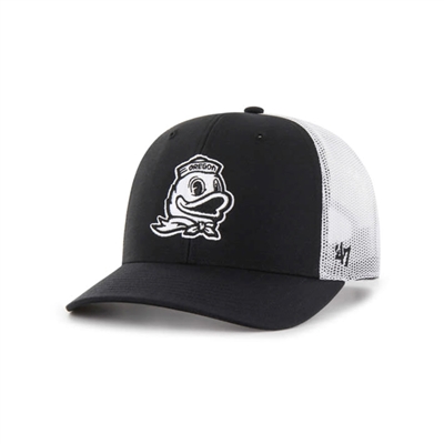 Oregon Ducks 47 Brand Adjustable Trucker Hat - Bla