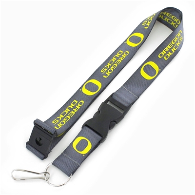 Oregon Ducks Logo Lanyard - Charcoal
