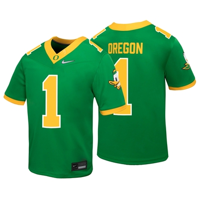 Nike Oregon Ducks Preschool Replica Football Jersey - #1 - Apple Green