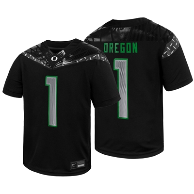 Nike Oregon Ducks Preschool Replica Football Jersey - #1 - Black