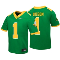 Nike Oregon Ducks Youth Replica Football Jersey - #1 - Apple Green