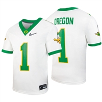 Nike Oregon Ducks Youth Replica Football Jersey - #1 - White