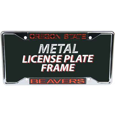 Oregon State Beavers Metal Inlaid Acrylic License Plate Frame