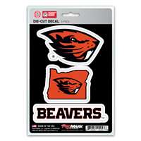 Oregon State Beavers Decals - 3 Pack