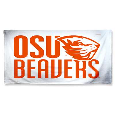 Oregon State Beavers Domestic Beach Towel - White