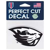 Oregon State Beavers Perfect Cut Decal - Black/White