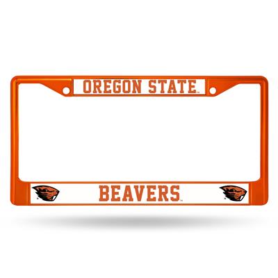Oregon State Beavers Team Color Chrome License Plate Frame