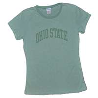 Ohio State T-shirt - Ladies Ringer By League - Court Green