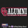 Oklahoma Sooners Decal - Logo W/ Alumni Over The University Of Oklahoma