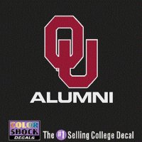 Oklahoma Sooners Decal - Logo Over Alumni