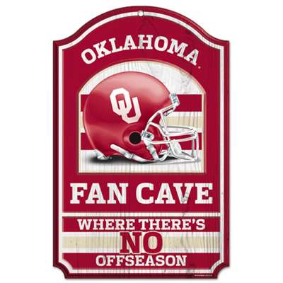Oklahoma Sooners Fan Cave Wood Sign