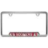 Oklahoma Sooners Stainless Steel License Plate Frame