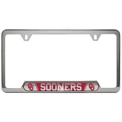 Oklahoma Sooners Stainless Steel License Plate Frame