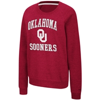 Oklahoma Sooners Women's Colosseum Genius Crewneck Sweatshirt