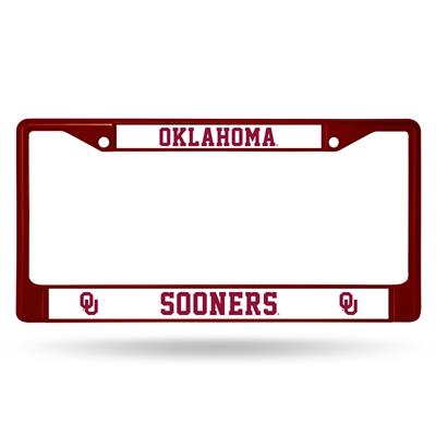Oklahoma Sooners Team Color Chrome License Plate Frame