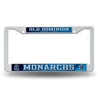 Old Dominion Monarchs White Plastic License Plate Frame