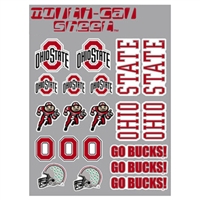 Ohio State Buckeyes Decal Sheet - 18 Stickers