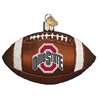 Ohio State Buckeyes Glass Christmas Ornament - Football
