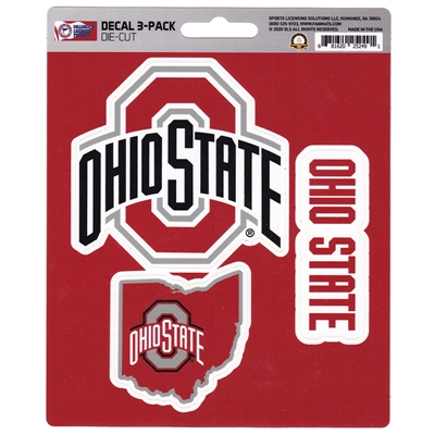 Ohio State Buckeyes Decals - 3 Pack