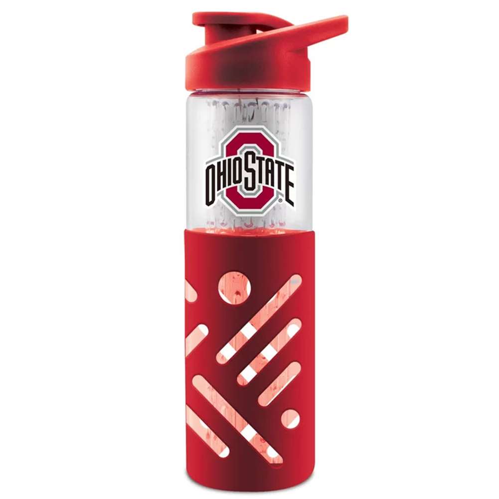 Ohio State University Buckeyes - 24oz Tritan Plastic Sport Bottle - Red