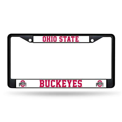 Ohio State Buckeyes Inlaid Acrylic Black License Plate Frame