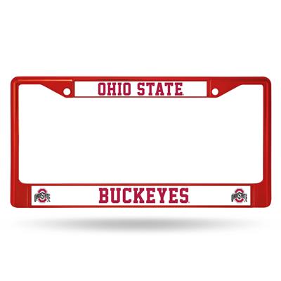Ohio State Buckeyes Team Color Chrome License Plate Frame