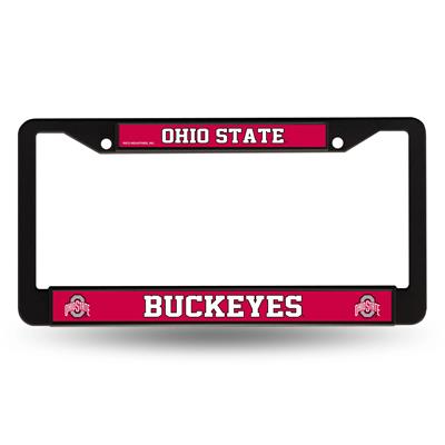 Ohio State Buckeyes Black Plastic License Plate Frame
