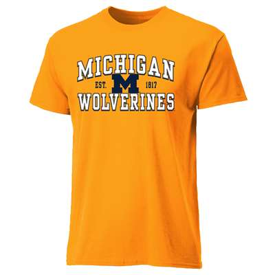 Michigan Wolverines Cotton Heritage T-Shirt - Gold