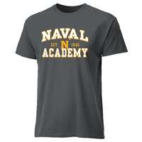 Navy Midshipmen Cotton Heritage T-Shirt - Charcoal