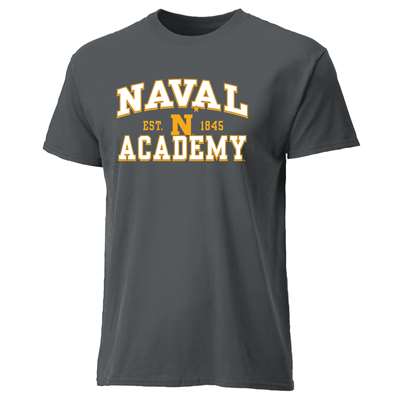 Navy Midshipmen Cotton Heritage T-Shirt - Charcoal