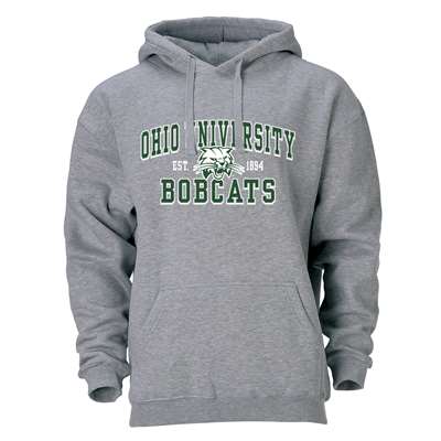 Ohio Bobcats Heritage Hoodie - Heather Grey