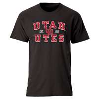 Utah Utes Cotton Heritage T-Shirt - Black