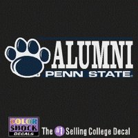 Penn State Nittany Lions Decal - Paw W/ Alumni Over Penn State