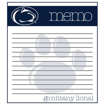 This 2 pack of memo pads features a team logo with a team color header that says Memo on each page. The body of the pad has lines and has a team logo in the background. Each pad contains 50 pages. (2 pack of 50each). Measures 4.5 inches wide by 5 inches t