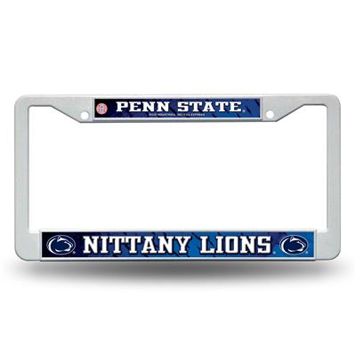 Penn State Nittany Lions White Plastic License Plate Frame