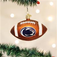 Penn State Nittany Lions Glass Christmas Ornament - Football