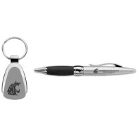 Washington State Cougars Pen And Keytag Gift Set - Silver