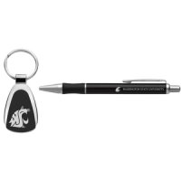 Washington State Cougars Pen And Keytag Gift Set - Black