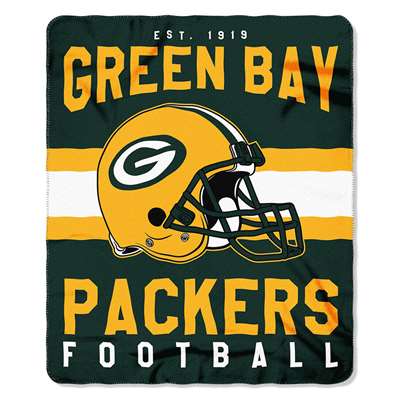 Green Bay Packers Singular Fleece Throw Blanket