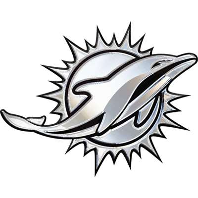 Miami Dolphins Chrome Auto Emblem
