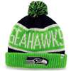 Seattle Seahawks '47 Brand NFL Calgary Cuff Knit Beanie - Navy/Lime