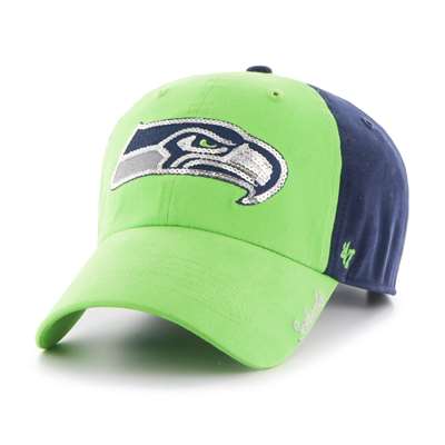 Seattle Seahawks '47 Brand Ladies Sparkle 2-Tone Clean Up Adjustable Hat