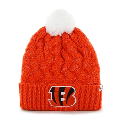 Cincinnati Bengals 47 Brand Womens NFL Fiona Cuff Knit Beanie