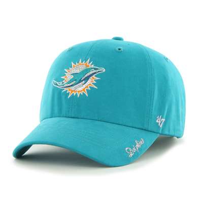 Miami Dolphins 47 Brand Womens Sparkle Clean Up Hat - Adjustable
