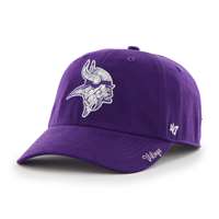 Minnesota Vikings 47 Brand Womens Sparkle Clean Up Hat - Adjustable