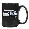 Seattle Seahawks 15oz Black Ceramic Mug