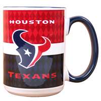 Houston Texans 15oz White Stripe Coffee Mug