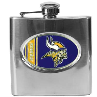 Minnesota Vikings Stainless Steel Hip Flask