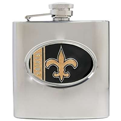 New Orleans Saints Stainless Steel Hip Flask