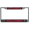 Atlanta Falcons Metal License Plate Frame - Carbon Fiber